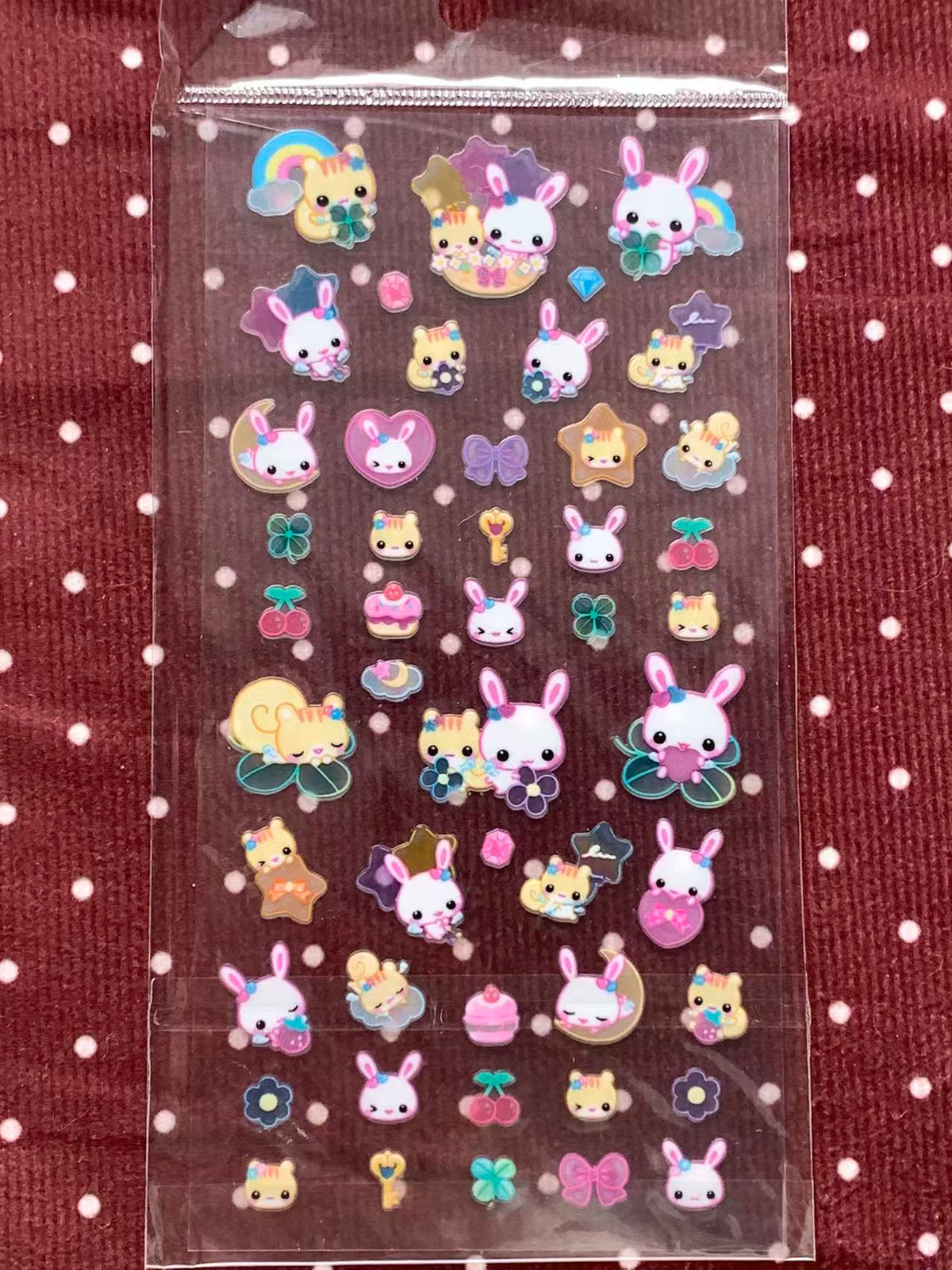 Heisei Retro Sweet Bunny & Squirrel Stickers