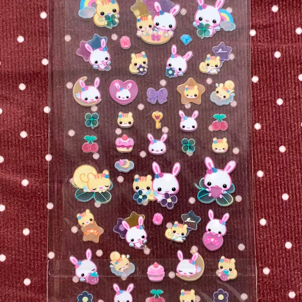 Heisei Retro Sweet Bunny & Squirrel Stickers