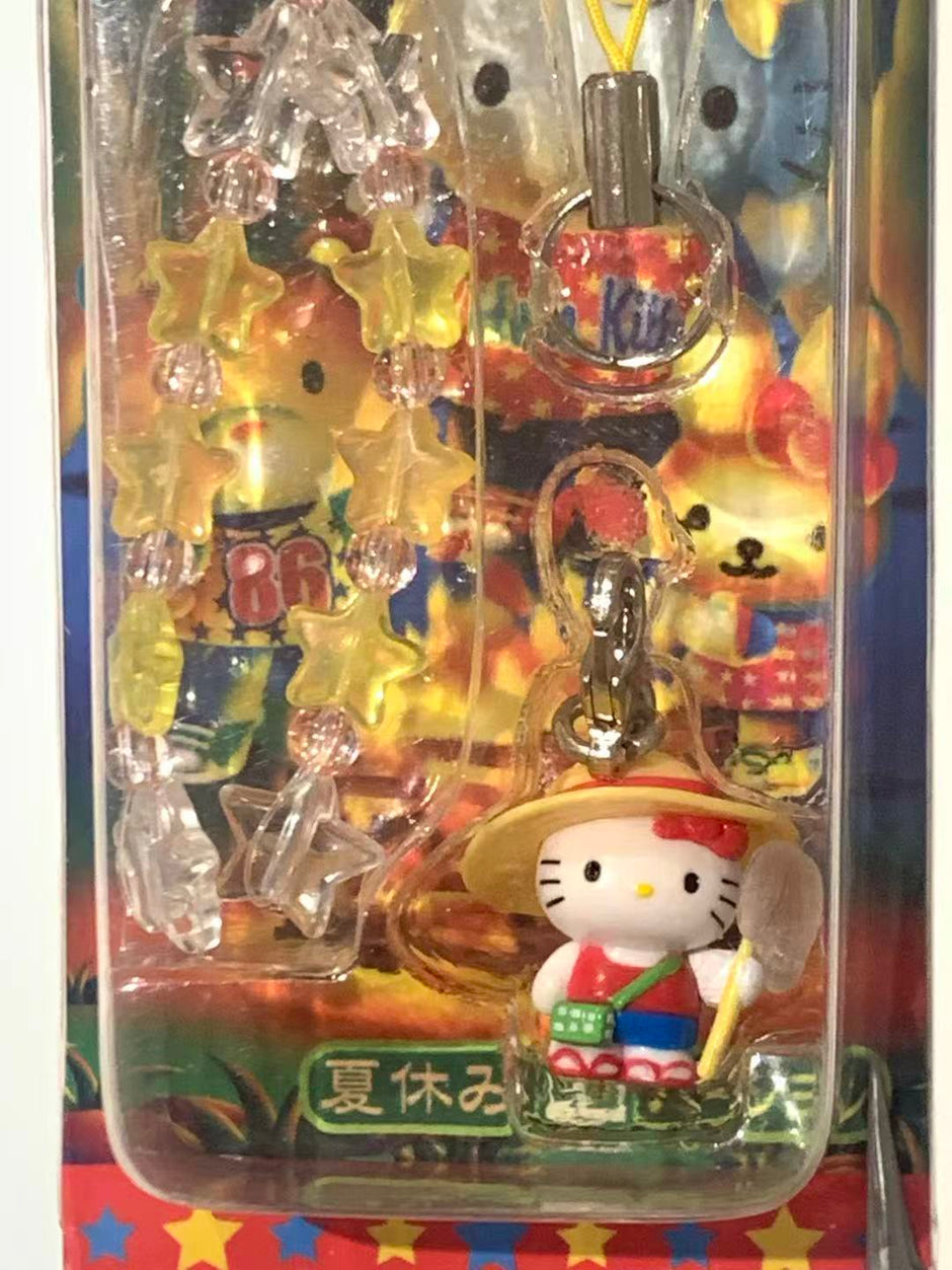 Hello Kitty Gotochi Keychain – 2004 Nara (奈良県) Firefly Catching – Japan Exclusive Vintage