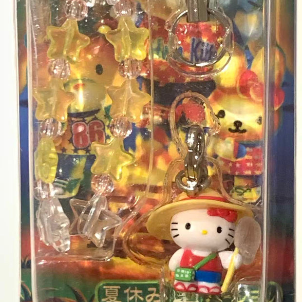 Hello Kitty Gotochi Keychain – 2004 Nara (奈良県) Firefly Catching – Japan Exclusive Vintage