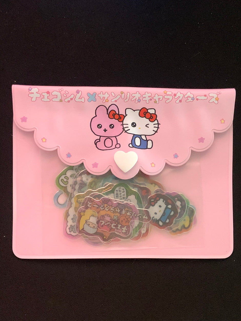 Choigosim x Sanrio Characters Flake Sticker & Case Set｜24 Pieces