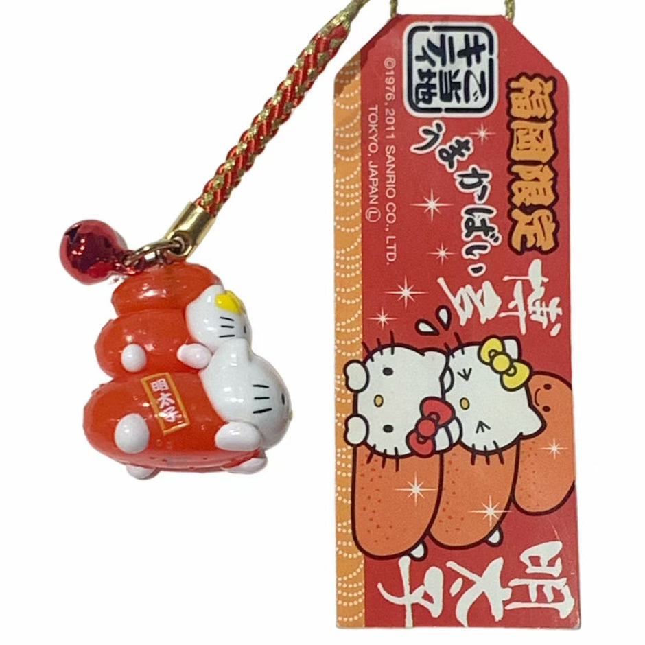 Hello Kitty Gotochi Keychain (with strap) – 2001 Hakata Mentaiko – Japan Exclusive Vintage