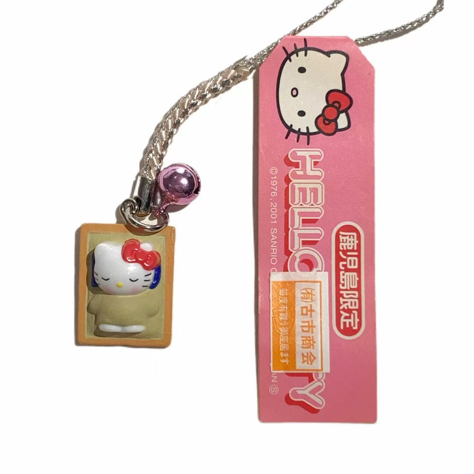 Porte-clés Hello Kitty Gotochi (avec sangle) – 2007 Gunma Kamameshi – Japon Exclusif Vintage