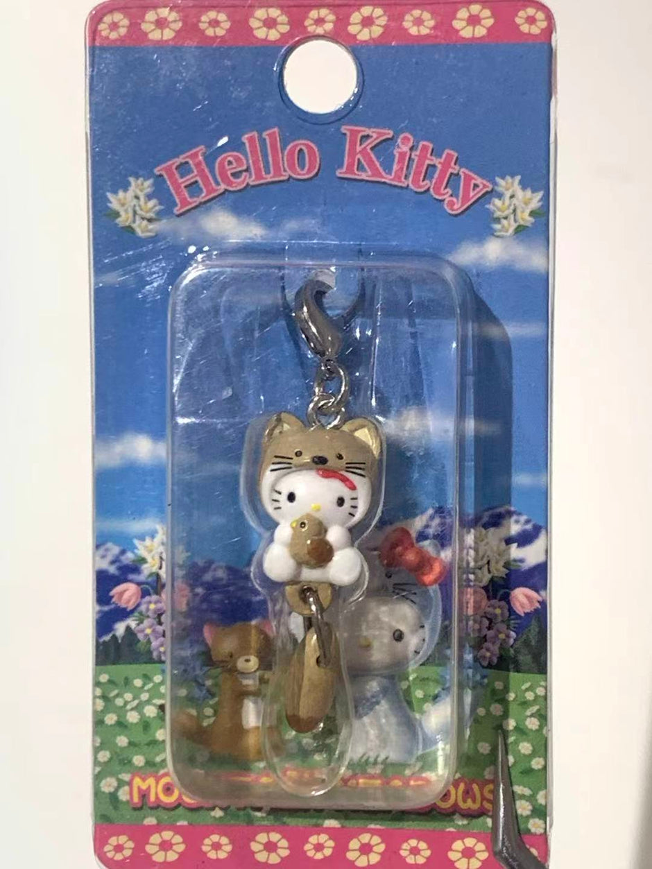 Hello Kitty Gotochi Keychain – 2003 Hokkaido (北海道) Flying Squirrel – Japan Exclusive Vintage