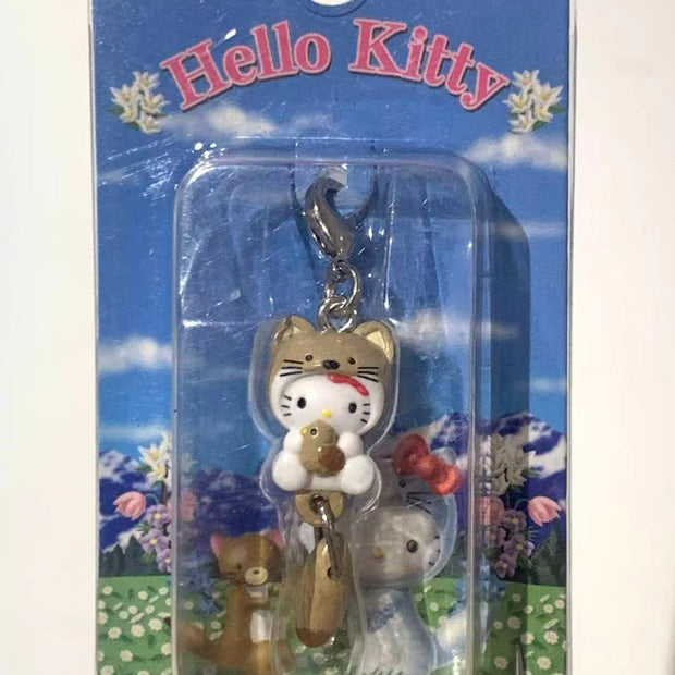 Hello Kitty Gotochi Keychain – 2003 Hokkaido (北海道) Flying Squirrel – Japan Exclusive Vintage
