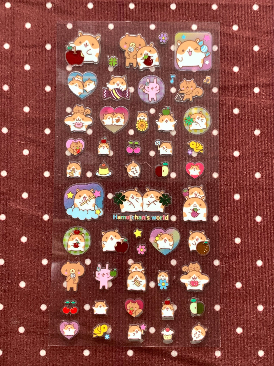 Heisei Retro Hamu-chan’s World Hamster Stickers