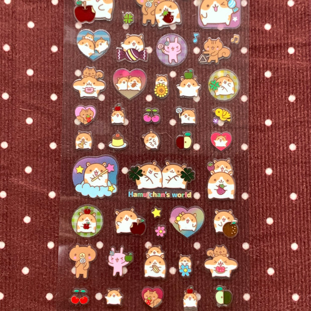 Heisei Retro Hamu-chan’s World Hamster Stickers