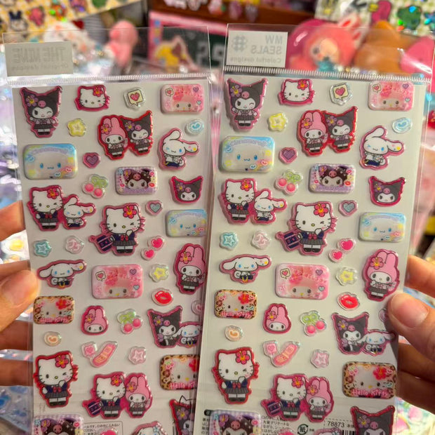 Heisei Retro uniform kitty stickers