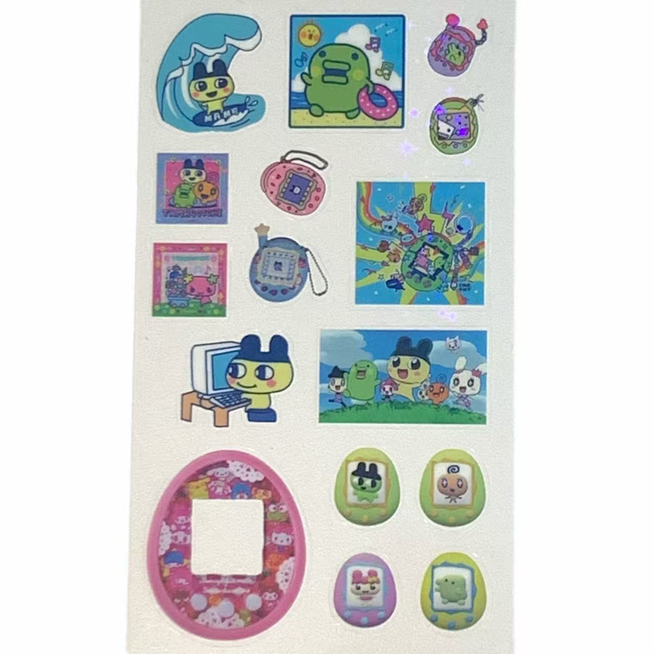 Tamagotchi Sticker Sheet – Retro Digital Friends Collection