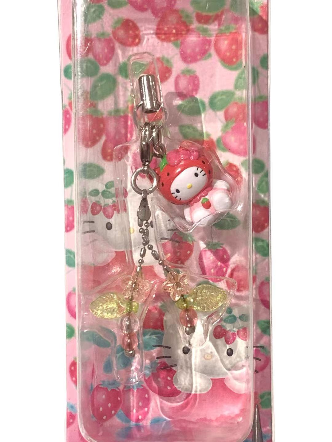 Hello Kitty Gotochi Keychain-2002 Tochigi (栃木県) Strawberry – Japan Exclusive Vintage