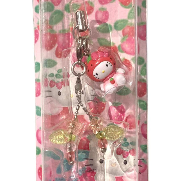 Hello Kitty Gotochi Keychain-2002 Tochigi (栃木県) Strawberry – Japan Exclusive Vintage