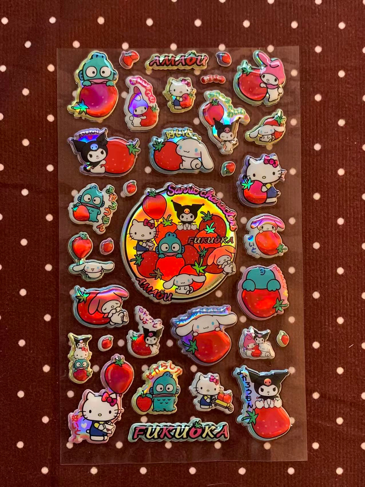 Vintage Sanrio Characters Fukuoka Amaou Limited Stickers 2023