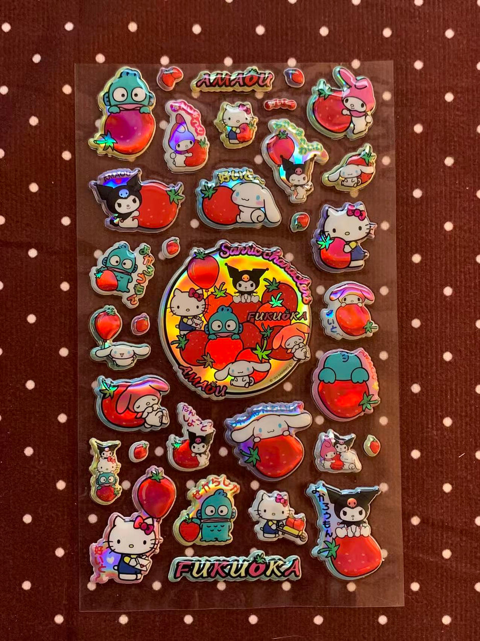 Vintage Sanrio Characters Fukuoka Amaou Limited Stickers 2023