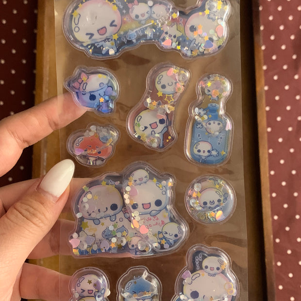 Heisei Retro Awawa-chan Water-in Stickers-001