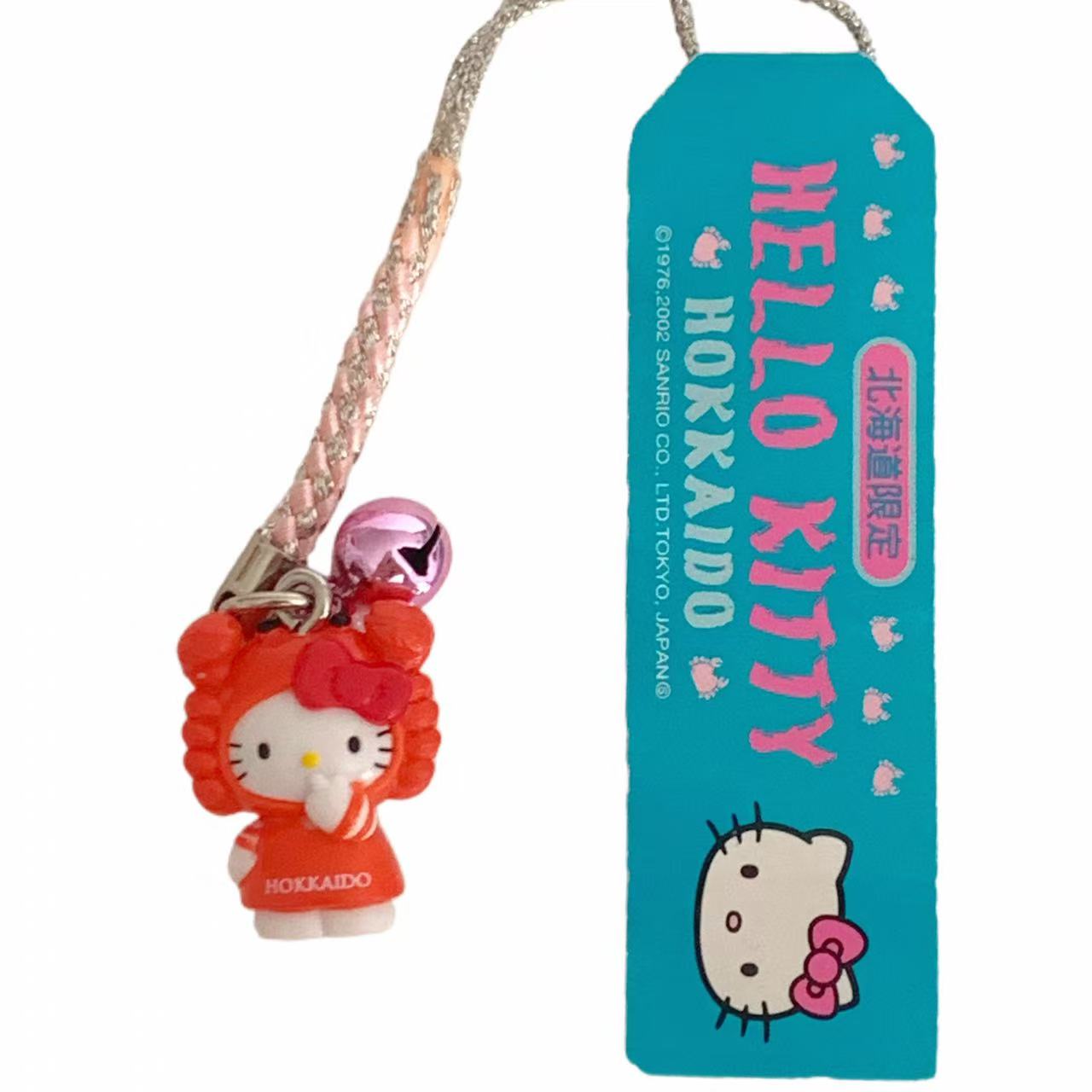 Hello Kitty Gotochi Keychain (with strap) – 2002 Hokkaido Crab – Japan Exclusive Vintage
