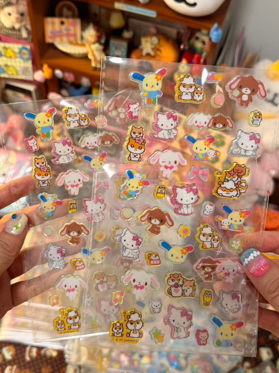 Heisei Retro sanrio friend glitter stickers