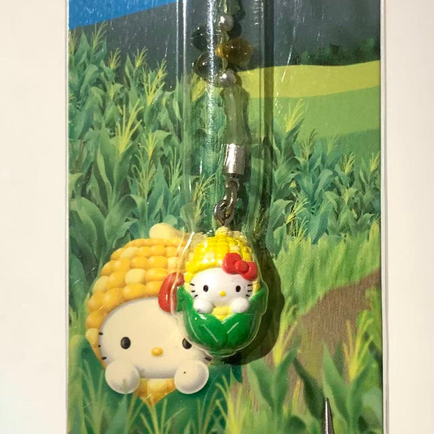 Hello Kitty Gotochi Keychain-2002 Hokkaido (北海道) Corn – Japan Exclusive Vintage Keychain