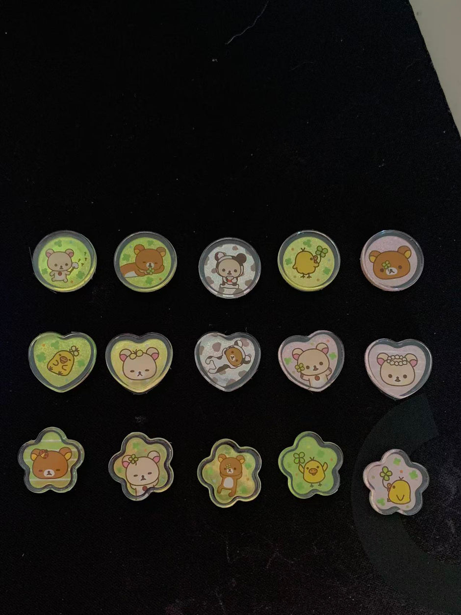 Korilakkuma & Rilakkuma Clove Sparkly Marble Sticker Flakes