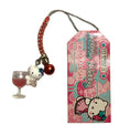 Hello Kitty Gotochi Keychain 2005 Yamanashi Wine Glass Japan Limited Sanrio Vintage