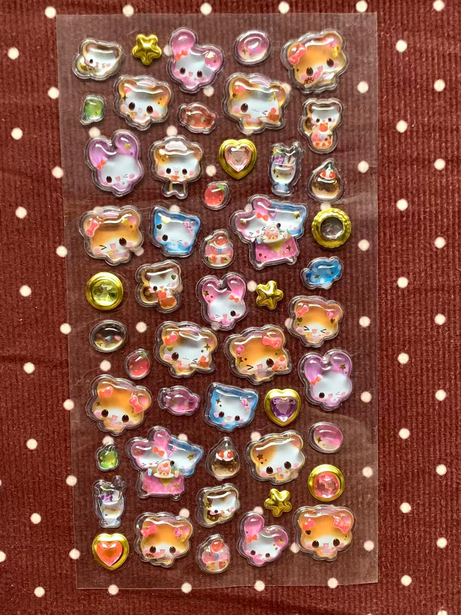 Heisei Retro Ham Ham Cafe bonbon drop Stickers