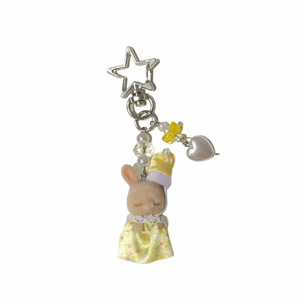 Sylvanian Families Handmade Keychain – Milk Rabbit Baby Iris
