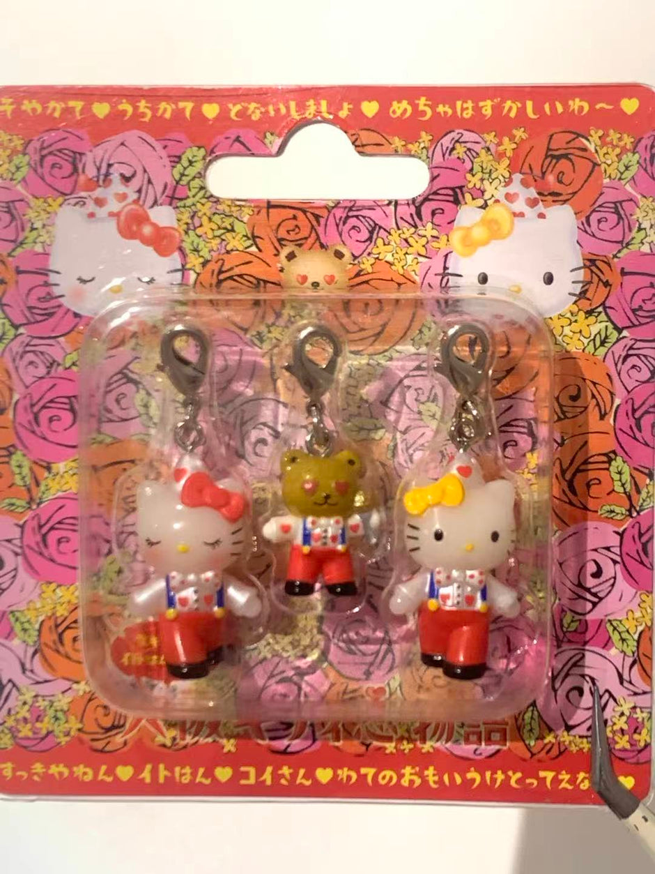 Hello Kitty Gotochi Set – 2001 Osaka Monogatari (大阪物語) – Japan Exclusive 3-Charm Vintage Set