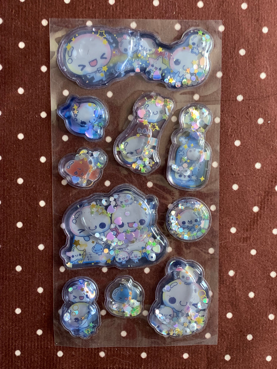 Heisei Retro Awawa-chan Water-in Stickers-001