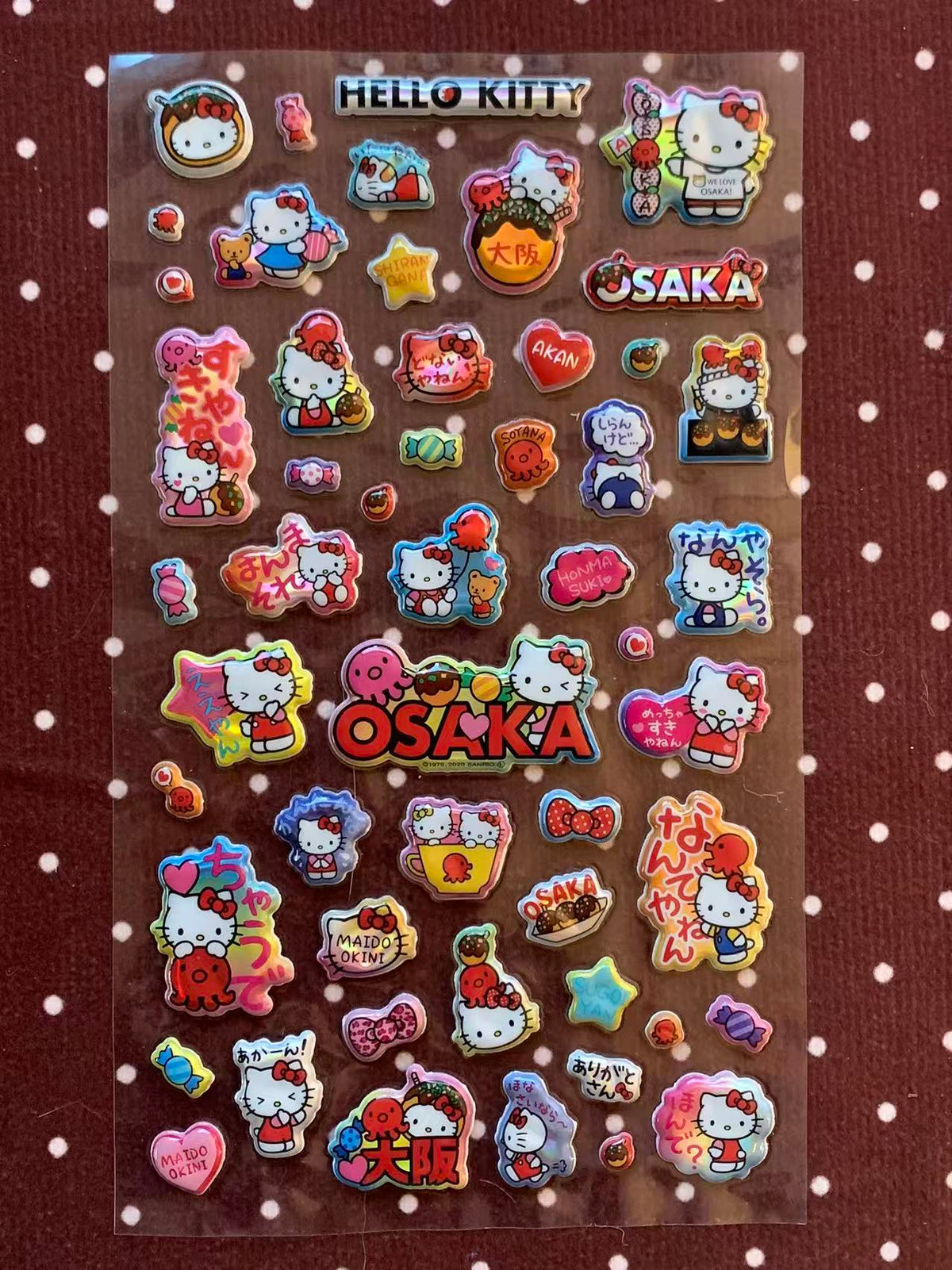 Vintage Sanrio Hello Kitty Osaka Limited Stickers 2020