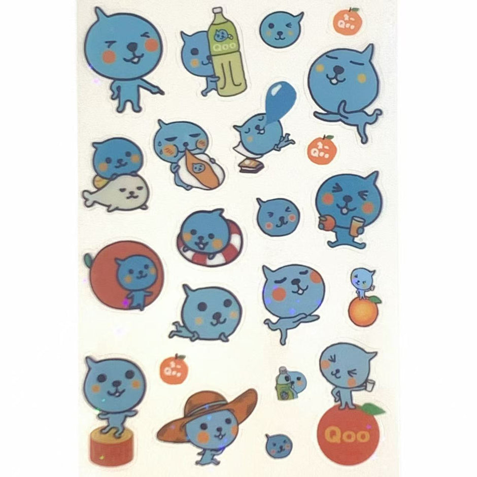 Qoo Sticker Sheet – Coca-Cola Japan Mascot Collection