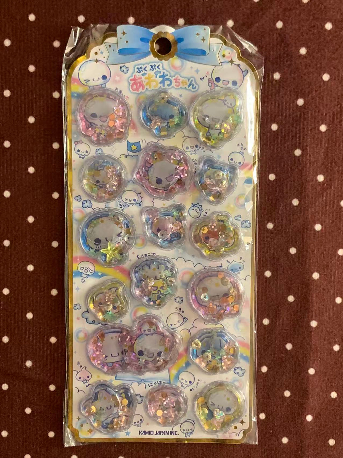 Heisei Retro Awawa-chan 3D Shaker water in Stickers
