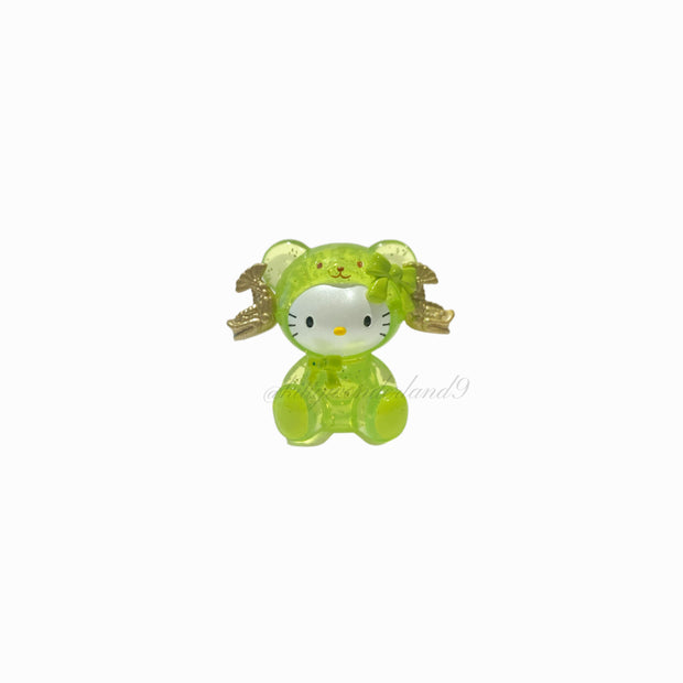 Hello Kitty Gotochi Keychain – 2002 Aichi (愛知県) Nagoya Green Bear “Kitty Bear Monogatari” – Japan Exclusive Vintage