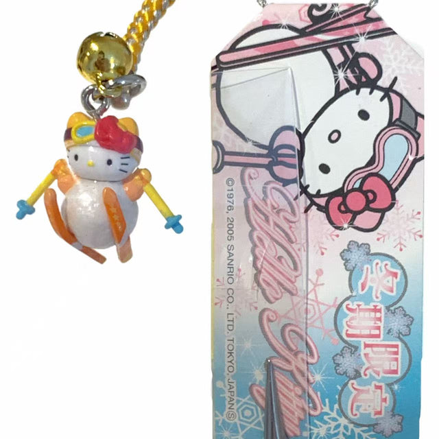 Hello Kitty Gotochi Keychain (with strap) – 2005 Winter Limited (冬期限定) – Japan Exclusive Vintage