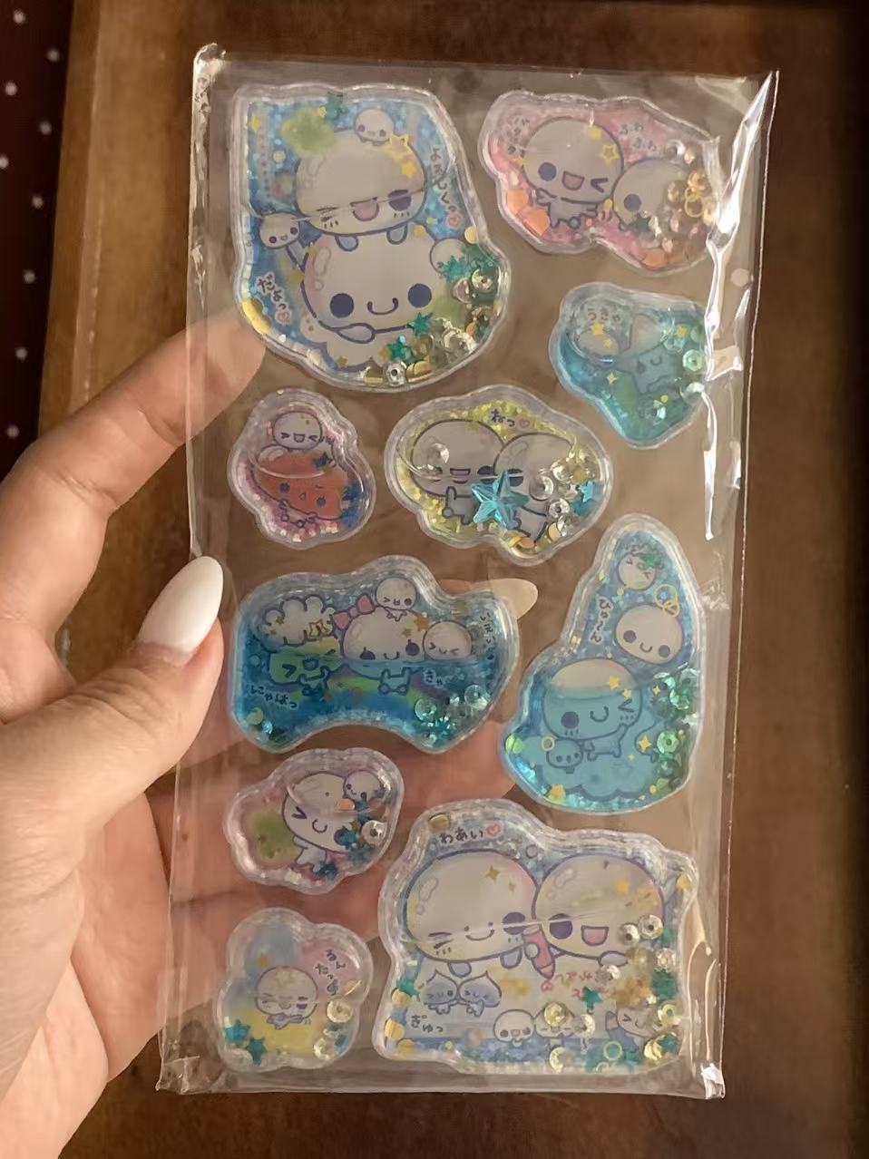 Heisei Retro Awawa-chan Water-in Stickers-002