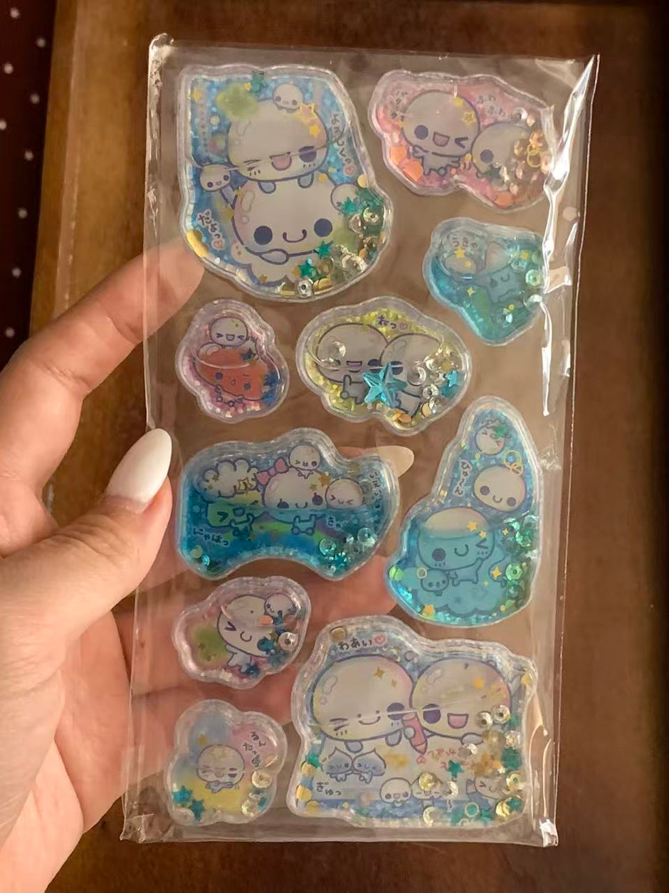 Heisei Retro Awawa-chan Water-in Stickers-002