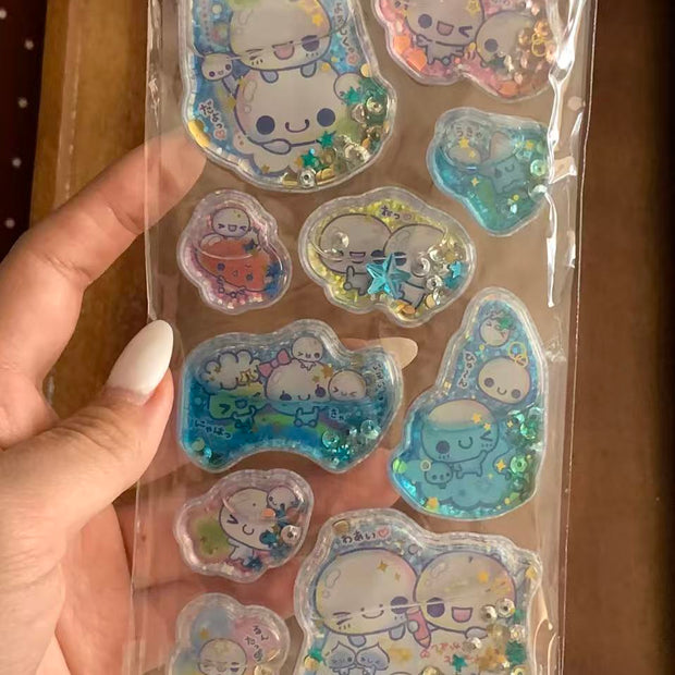 Heisei Retro Awawa-chan Water-in Stickers-002