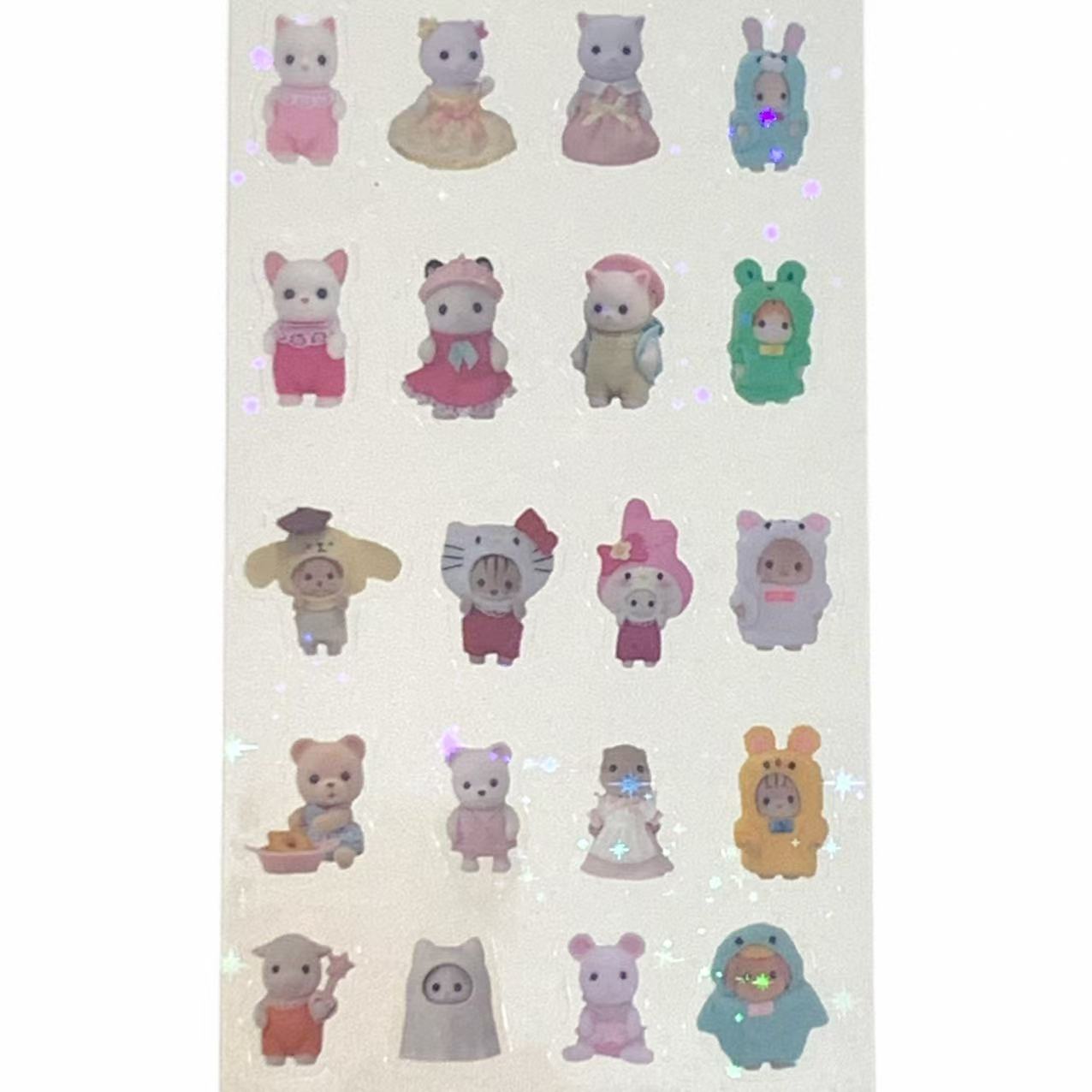 Sylvanian babies Sticker Sheet – Forest Family Vintage Series