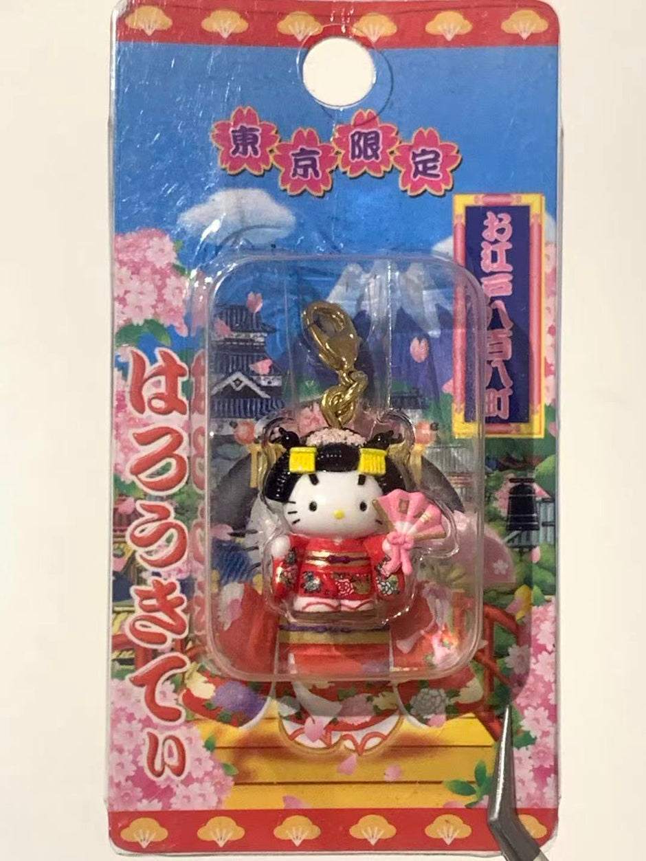 Hello Kitty Gotochi Keychain – 2004 Tokyo (東京都) Kabuki Actress – Japan Exclusive Vintage