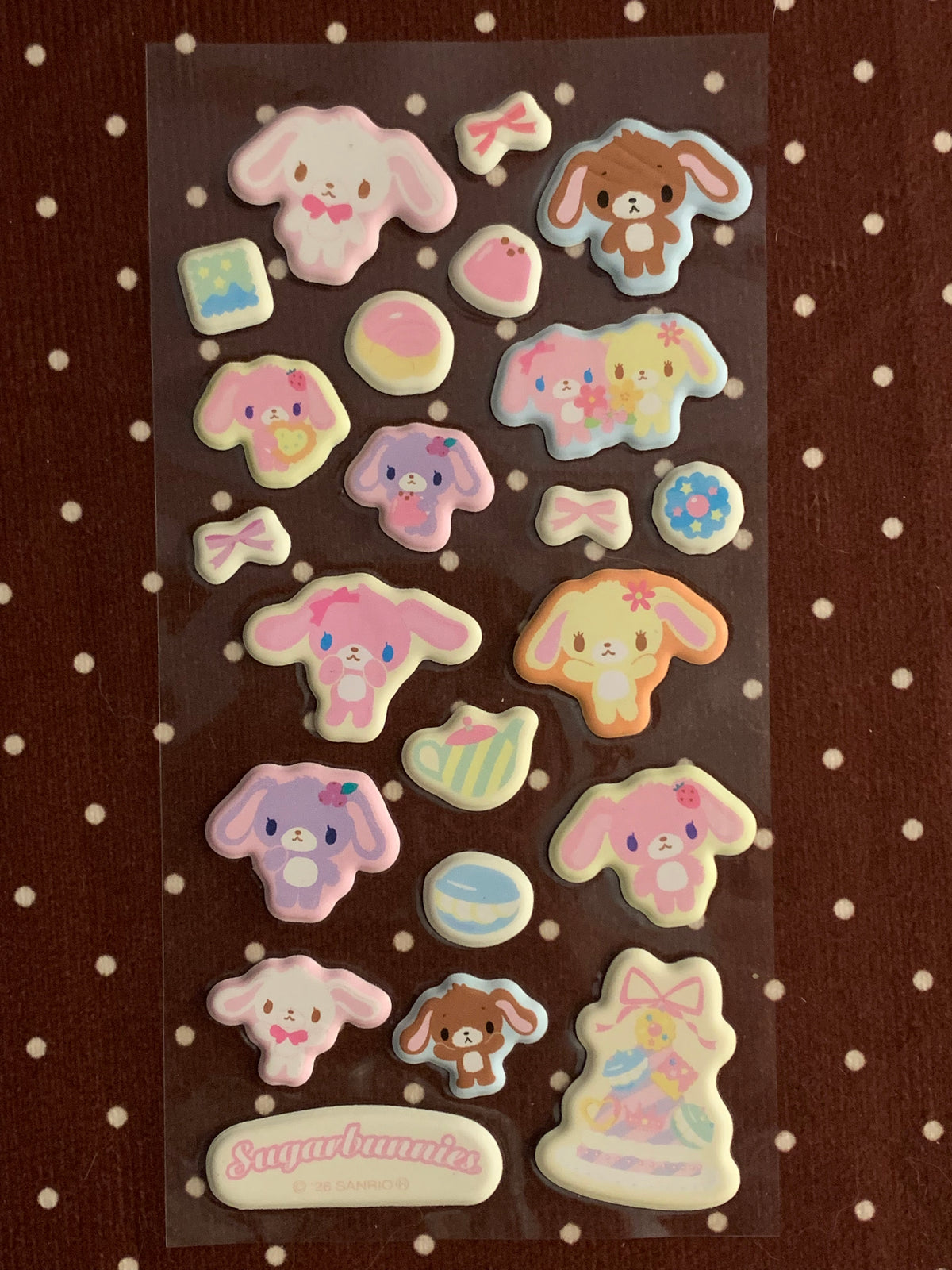 Sanrio Sugarbunnies Puffy Stickers