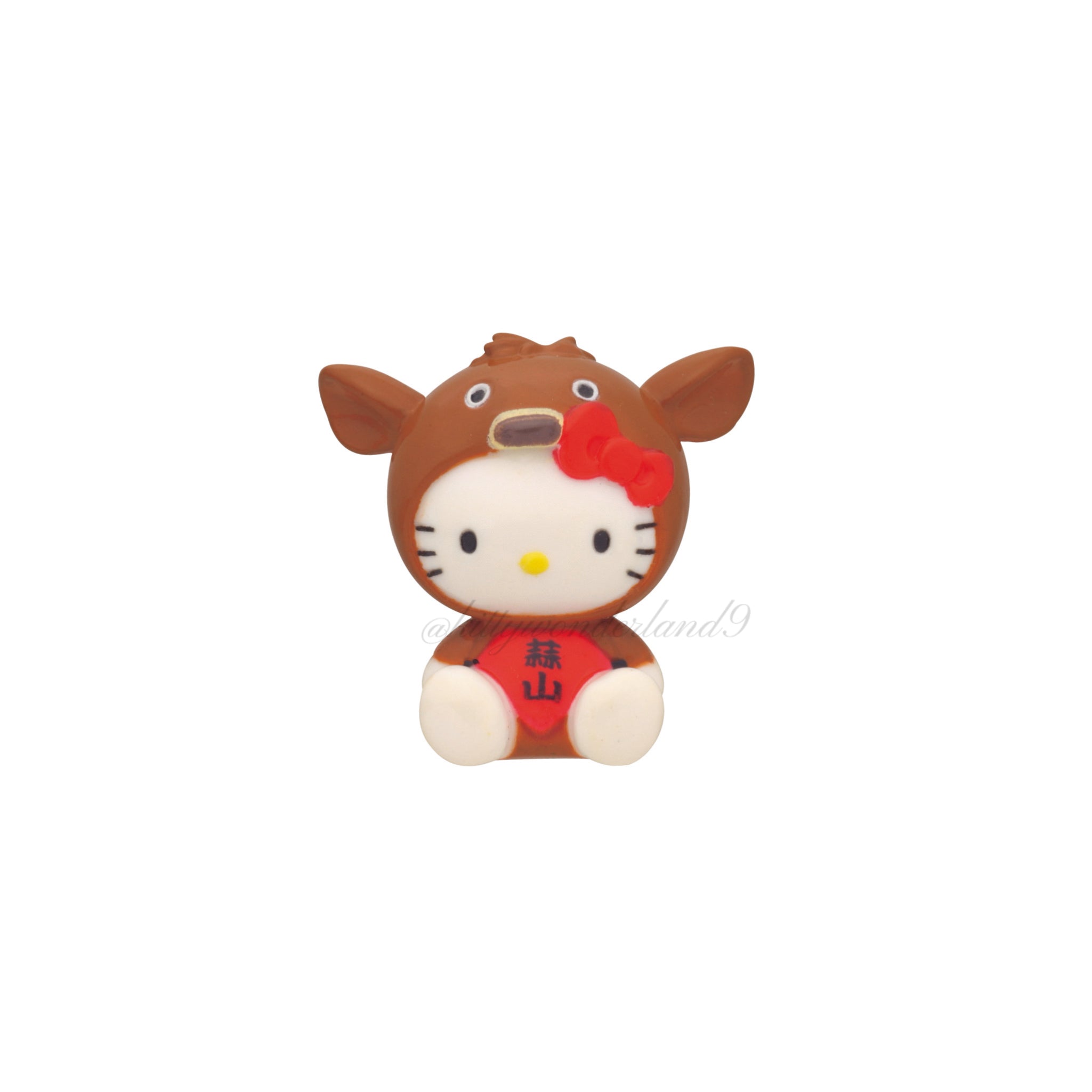 Hello Kitty Gotochi Keychain-2004 Okayama (岡山県) Hiruzen Highlands Jersey Cow – Japan Exclusive Vintage Keychain