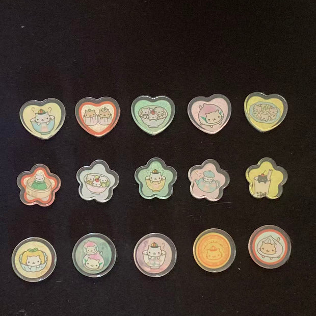 Heisei retro Nyan Nyan Nyanko  Sparkly Marble Sticker Flakes