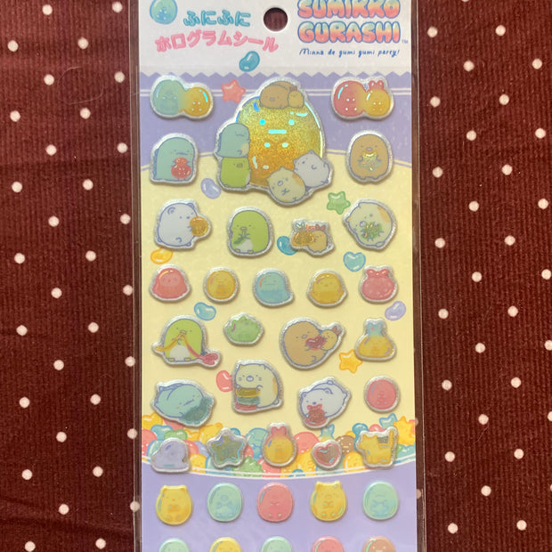 Sumikko Gurashi Gummy Party Hologram Puffy Stickers