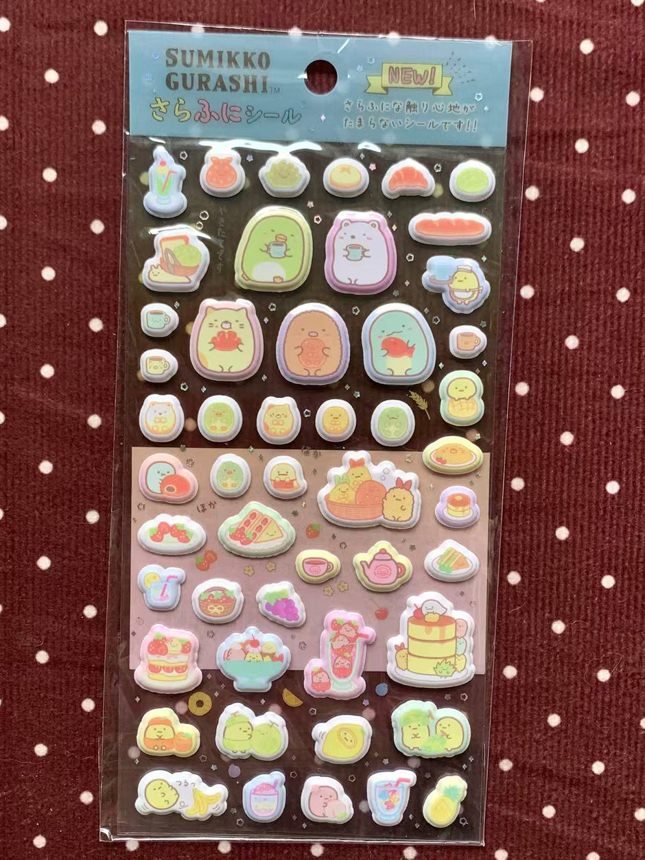 Sumikko Gurashi Food & Tea Puffy Stickers