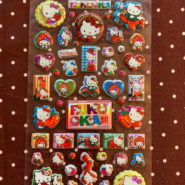 Vintage Sanrio Hello Kitty Fukuoka Limited Stickers 2018
