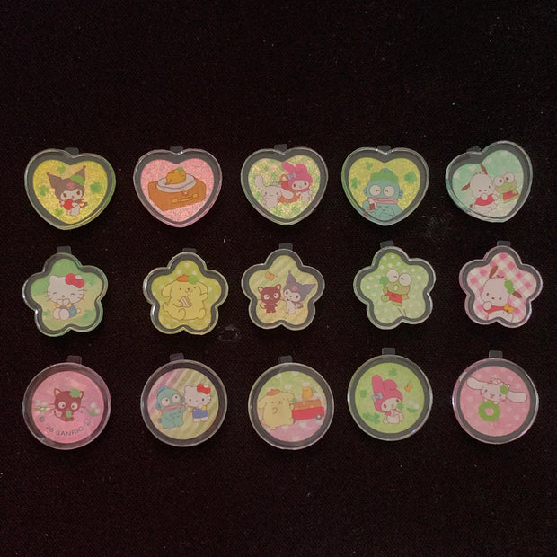 Sanrio Characters Clover Picnic Clear Hard Seal Stickers
