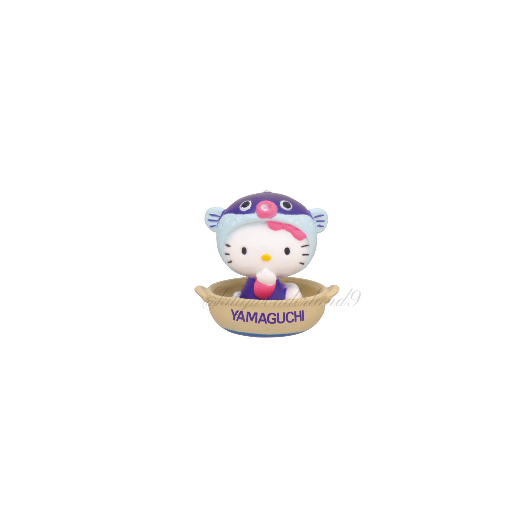 Hello Kitty Gotochi Keychain – 2008 Yamaguchi (山口県) Fugu Pufferfish – Japan Exclusive Vintage