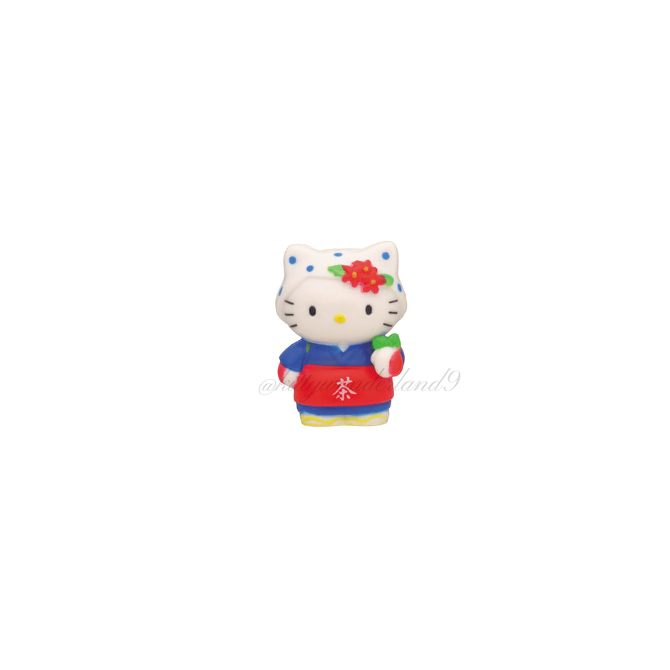 Hello Kitty Gotochi Keychain – 2001 Shizuoka (静岡県) Cha-musume Tea Girl – Japan Exclusive Vintage