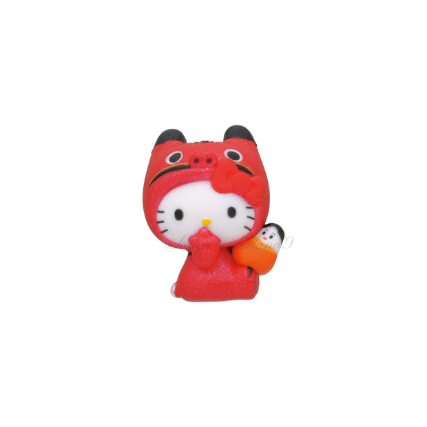 Hello Kitty Gotochi Keychain-2004 Fukushima (福島県) Akabeko vol.2 – Japan Exclusive Vintage Keychain