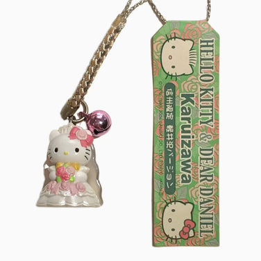 Hello Kitty Gotochi Keychain 2004 Karuizawa Wedding Japan Limited Sanrio Charm Vintage