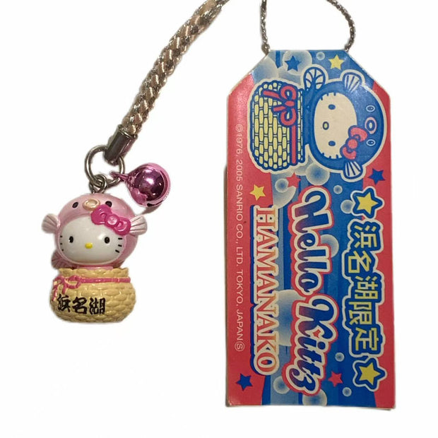 Hello Kitty Gotochi Keychain 2005 Shizuoka Hamanako Unagi Eel Japan Limited Sanrio Vintage