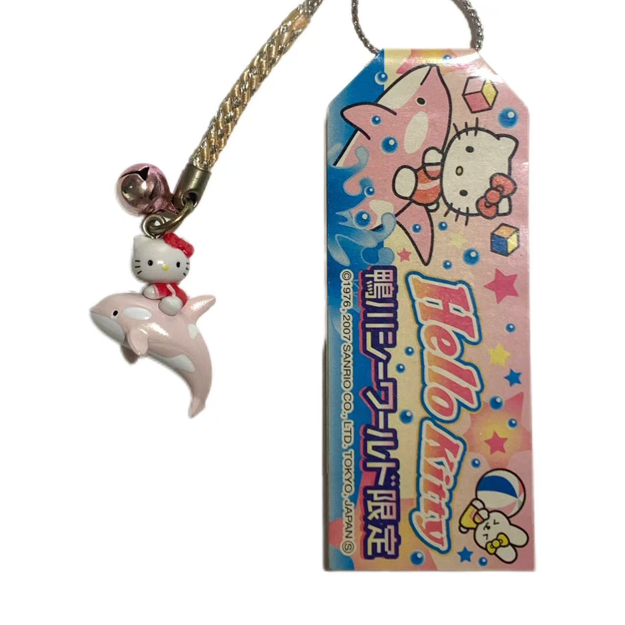 Hello Kitty Gotochi Keychain 2007 Kamogawa Sea World Dolphin Japan Limited Sanrio Vintage